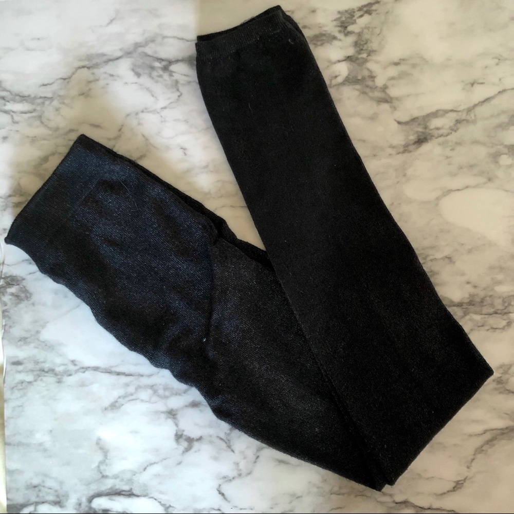 Black knit sparkle/glitter leggings